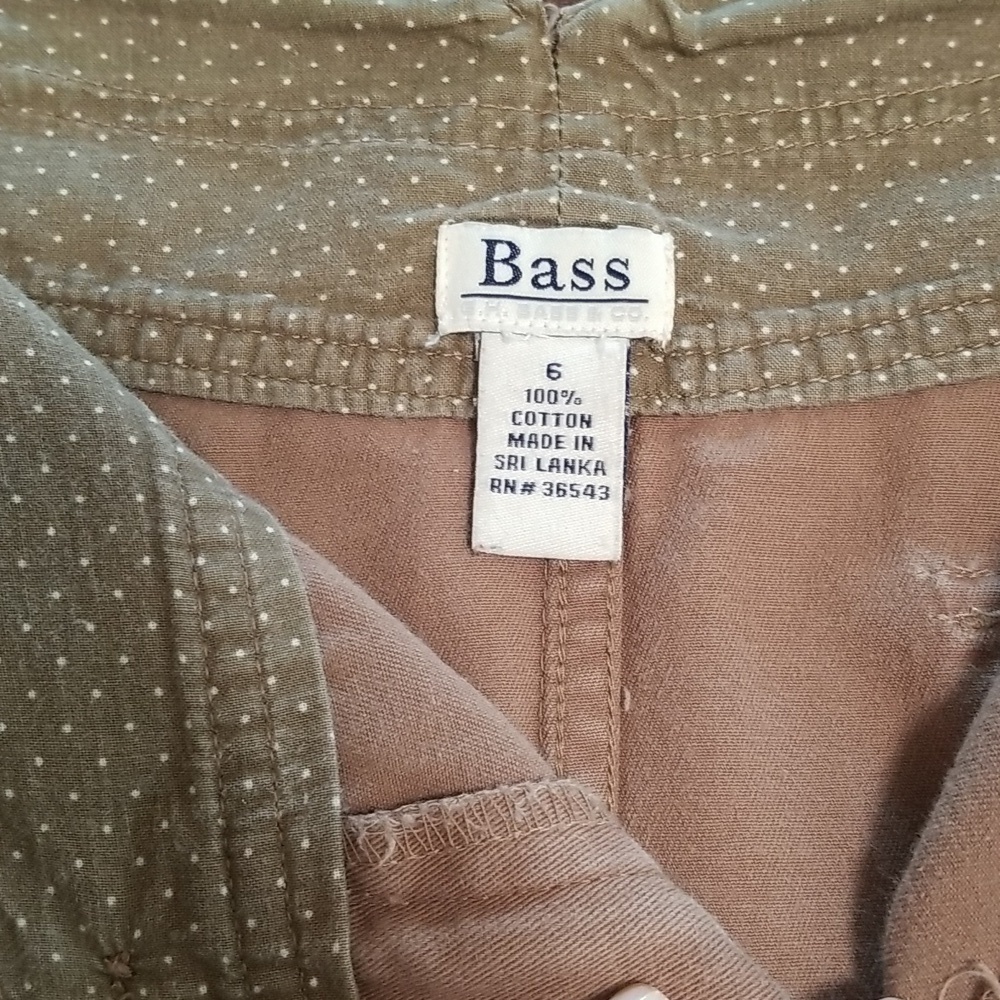 Bass 100% Cotton A Line Skirt. Womens Size 6 Khaki Color - Picture 4 of 6